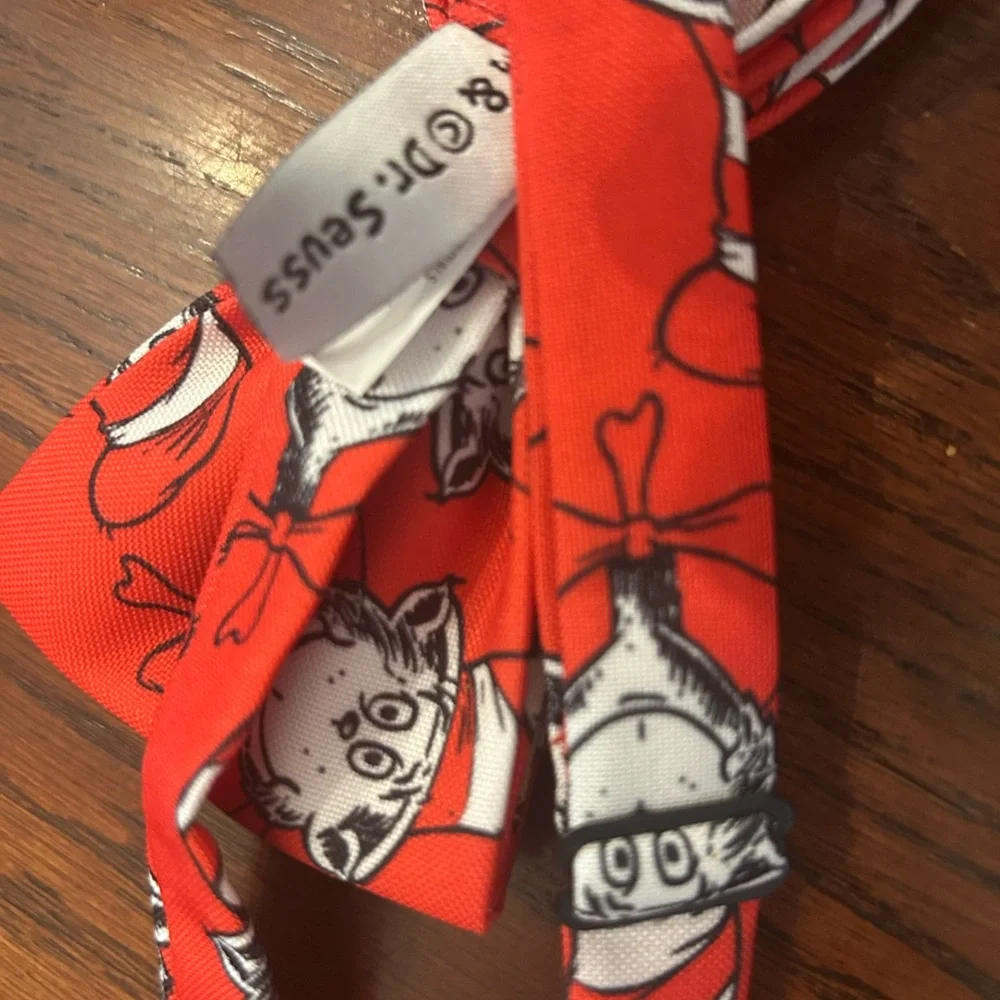 Dr. Seuss Red and White Cartoon Bow Tie